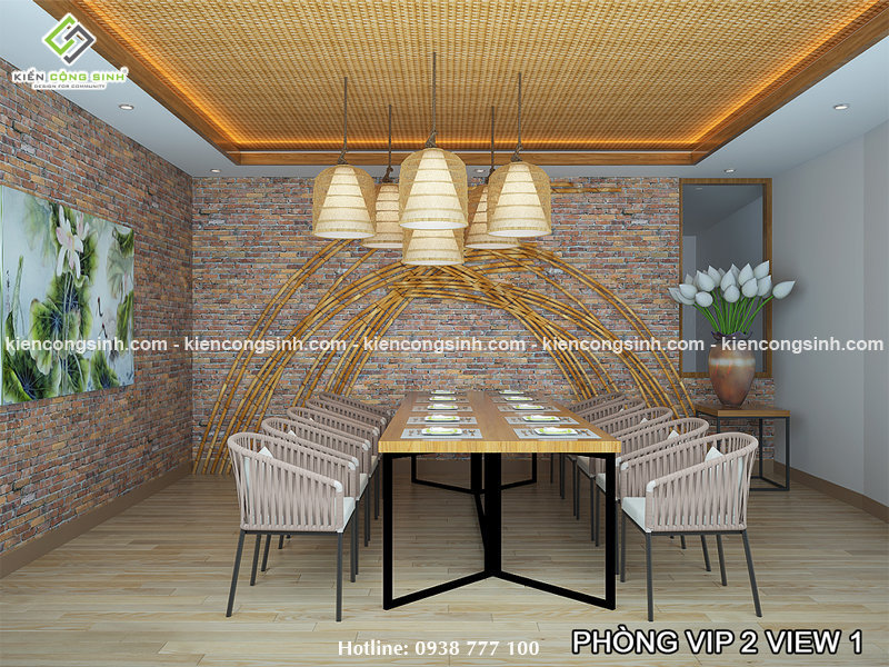 thiết kế nội thất nhà hàng