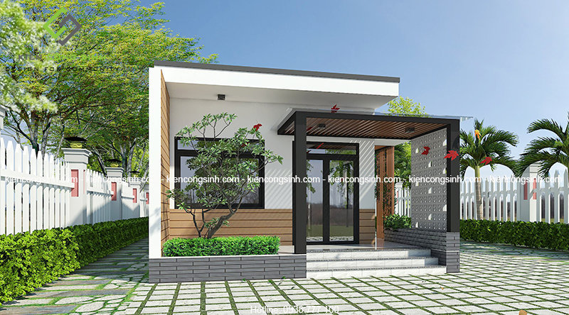 Mẫu thiết kế nhà cấp 4 hiện đại tại Phan Thiết | Kiến Cộng Sinh