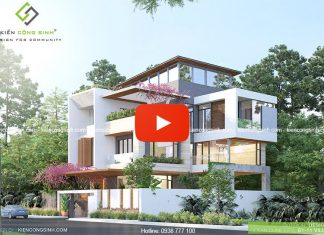 Video thiết kế villa biệt thự 3 tầng tại Gia Lai